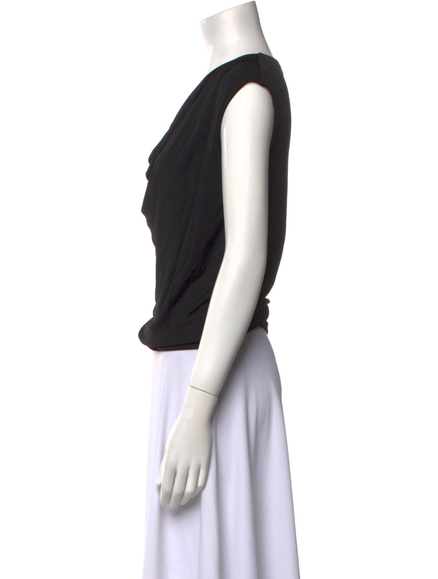 Iro Cowl Neck Short Sleeve Crop Top